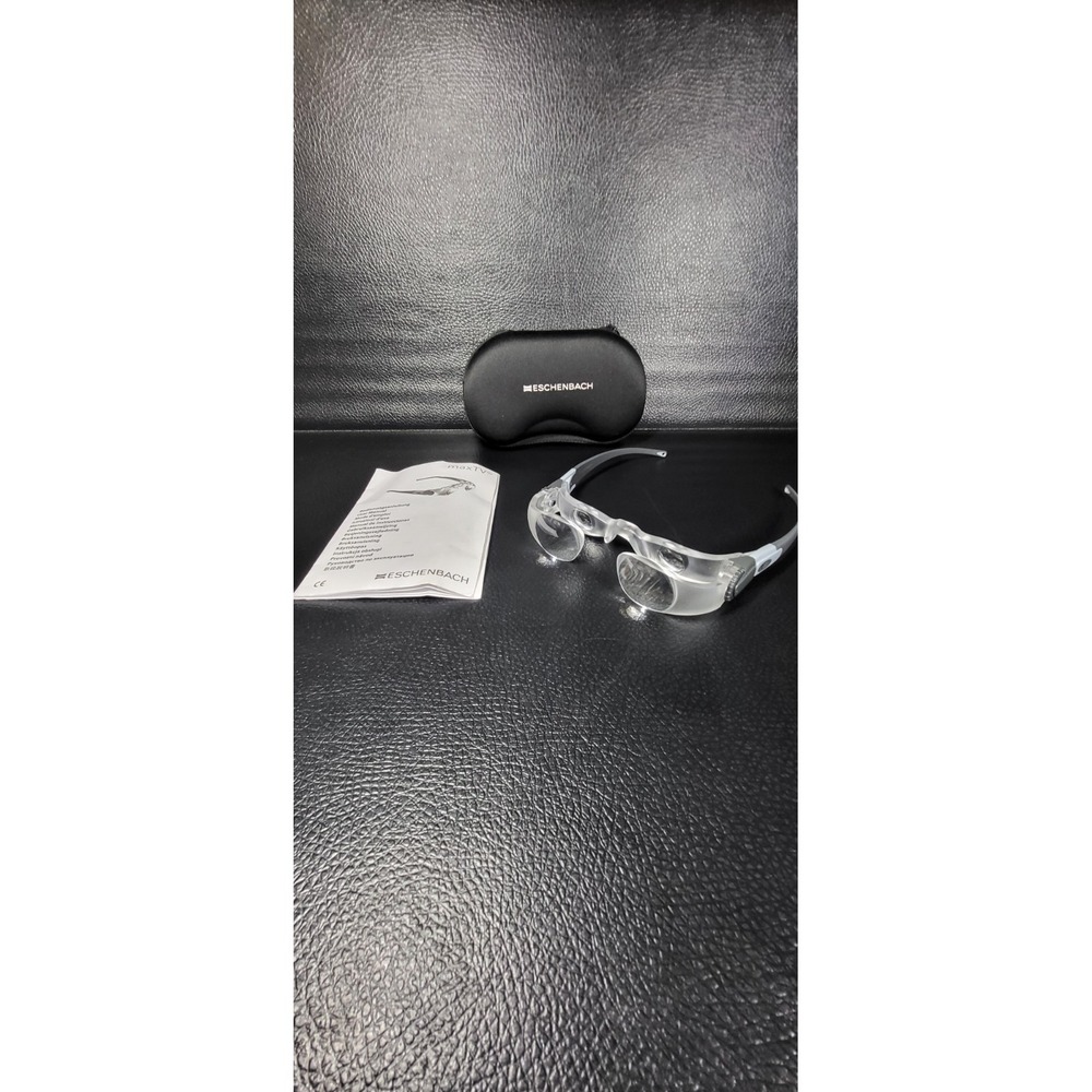 Eschenbach Max TV Glasses 2.1x Magnification 1624-11 with Case and Manual